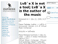 LvB`s X is not a tool; LvB`s X is the author of the music